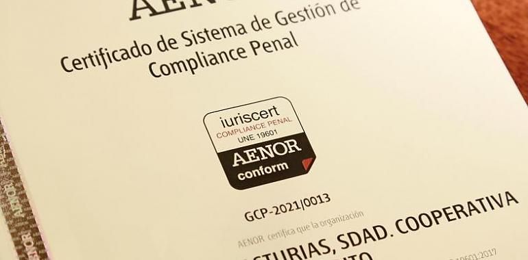 Caja Rural de Asturias obtiene la certificación que acredita los más altos estándares en prevención de riesgos penales