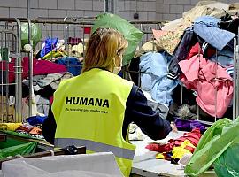 Humana recupera 1.200 toneladas de textil usado en Asturias en 2021