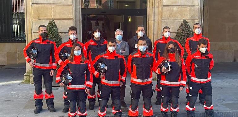 El Servicio de Prevención, Extinción de Incendios y Salvamentos del Ayuntamiento de Gijón/Xixón tiene nueve nuevos miembros