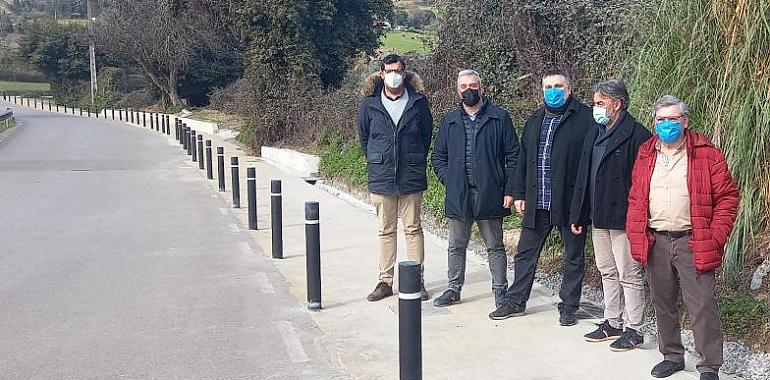 Terminado el trayecto peatonal del Camín del Cementeriu de Veriña en Gijón