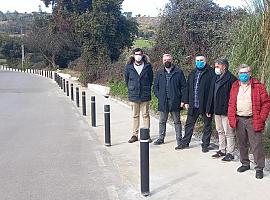 Terminado el trayecto peatonal del Camín del Cementeriu de Veriña en Gijón