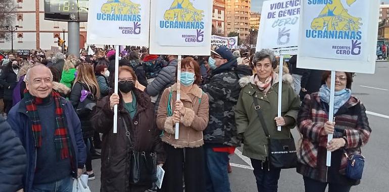 Recortes Cero en Gijón, este 8M todas somos ucranianas