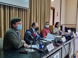 Inauguración de la Feria del Emprendimiento y el Empleo en Humanidades que se celebra en la Universidad de Oviedo