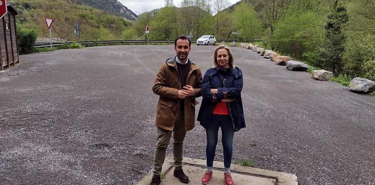 Concluye la ampliación del aparcamiento del monumento natural del desfiladero de Las Xanas