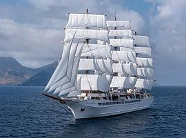 El crucero “Sea Cloud Spirit”, uno de los veleros más grandes del mundo, llega a Gijón y la temporada de cruceros se anima definitivamente