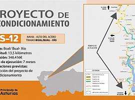 Adjudicado en 350.000 euros el proyecto para acondicionar la AS-12 entre Boal/Bual y Xío