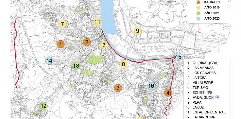 Avilés enBici incorpora tres estaciones y ya cuenta con 136 bicicletas