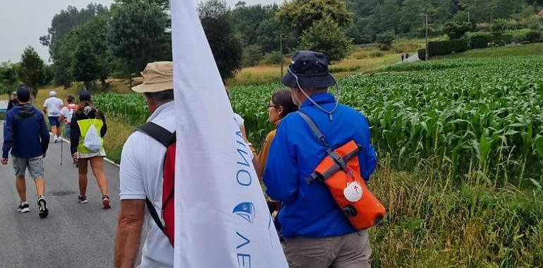 Culminación de a Travesía "El Camino a Vela" con la llegada de los peregrinos por mar a la Plaza del Obradoiro