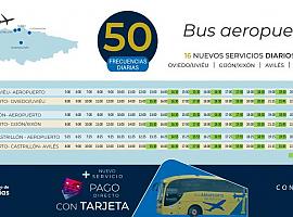 Aumento espectacular del uso del autobús al aeropuerto en los seis primeros meses del año