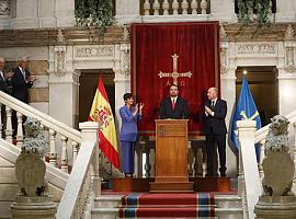 Adrián Barbón "empeña su palabra en Asturias" en su discurso de toma de posesión