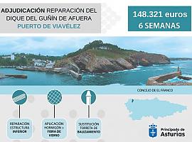 Adjudicadas las obras de reparación del dique de Guñín de Afuera, en el puerto de Viavélez por casi 149.000 euros