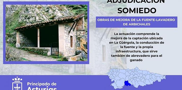 Renovación de la histórica fuente-lavadero de Arbichales en Somiedo una inversión total de 5.566 euros
