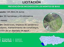 Inversión de 145.900 euros en la prevención de incendios en 26 montes vecinales de Ibias