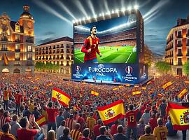 Avilés vibra con la Final de la Eurocopa: Pantalla gigante en la Plaza de España para seguir a La Roja