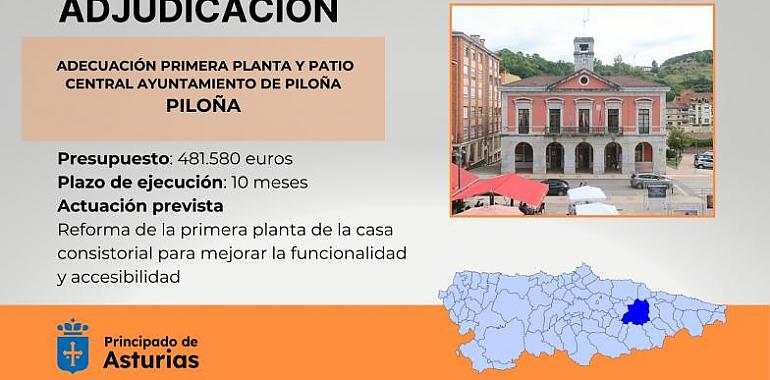 El Principado adjudica la reforma integral de la casa consistorial de Piloña por 481.000 euros para modernizar sus instalaciones