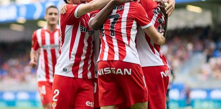 Gran victoria del Sporting en Ipurua (1-3)