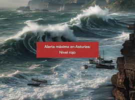 Asturias en alerta máxima: AEMET eleva a nivel rojo el aviso por vientos en la Cordillera y Picos de Europa