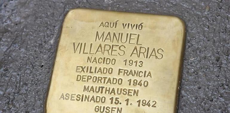  Asturias honra la memoria de Manuel Villares Arias en Castropol con la colocación de un Stolpersteine en su nombre