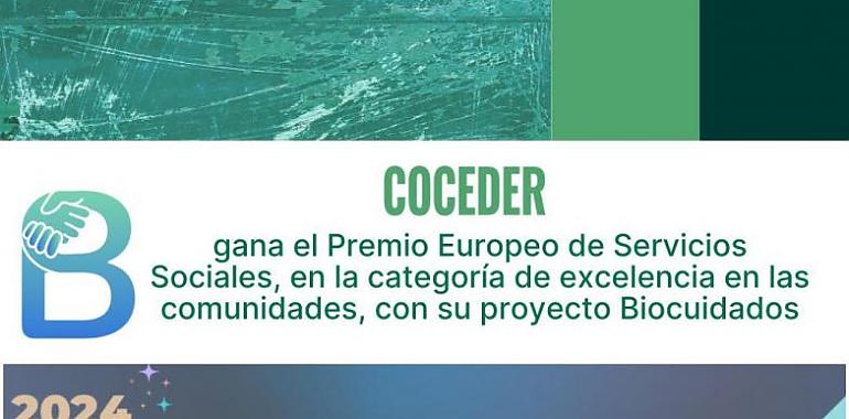 COCEDER recibe el Premio Europeo de Servicios Sociales por su innovador proyecto BIOCUIDADOS en entornos rurales