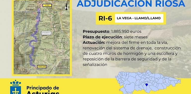 Riosa estrenará una carretera renovada: Fomento adjudica por 1,89 millones las obras de mejora de la RI-6