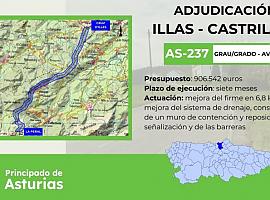 Más de 900.000 euros para modernizar la AS-237 entre Illas y Castrillón