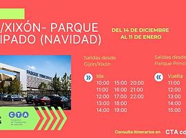  Gijón/Xixón y Parque Principado, conectados por autobús durante la Navidad con más de 1.500 plazas diarias