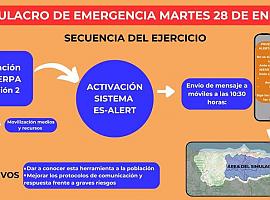 Asturias probará el sistema Es-Alert con un simulacro de emergencia el 28 de enero