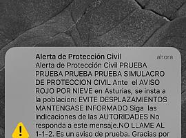 Asturias prueba con éxito el sistema Es-Alert, alcanzando al 99 % de la población en un simulacro por emergencia de aviso rojo