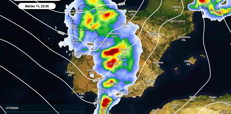 El invierno golpea con fuerza a Asturias: lluvias, viento y nieve marcarán una semana de temporal implacable