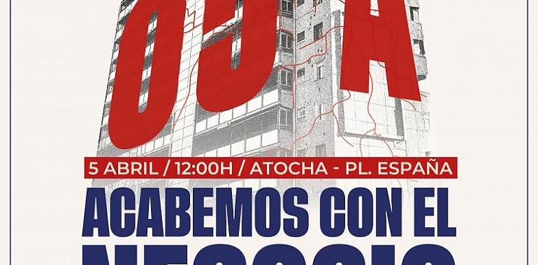 El 5 de abril, España se moviliza: primera manifestación estatal para exigir el derecho a la vivienda y frenar los alquileres abusivos