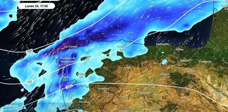 Asturias en alerta por el paso del chorro polar: lluvia, nieve y temperaturas bajas en los próximos días