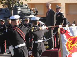 Morenés, en el 475 aniversario de la Armada, con el Tercio en San Fernando