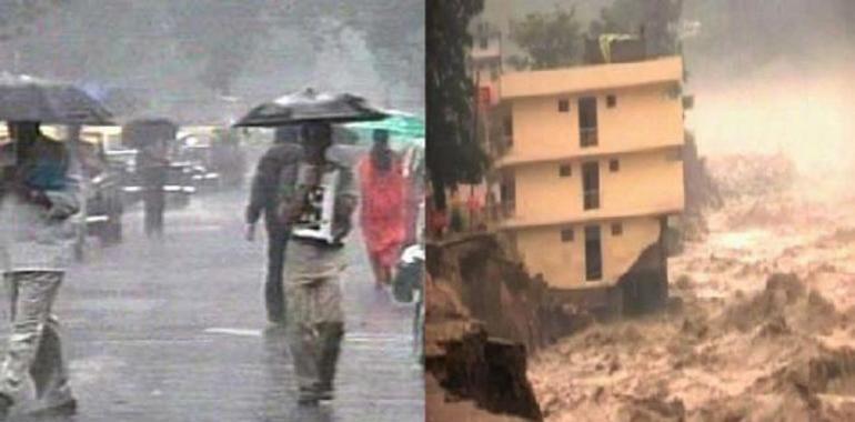 13 muertos y 38 desaparecidos, por las fuertes lluvias en el norte de India