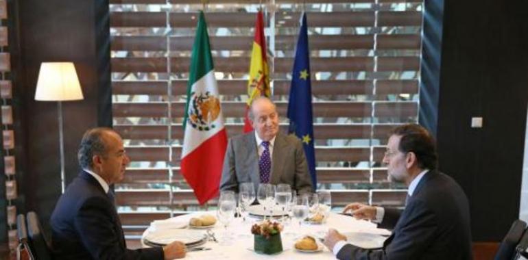 Almuerzo de Su Majestad el Rey con el presidente del Gobierno y el presidente de México