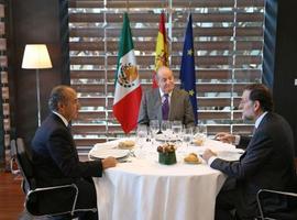 Almuerzo de Su Majestad el Rey con el presidente del Gobierno y el presidente de México