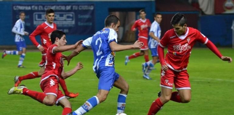 Avilés y Sporting B se reparten el botín