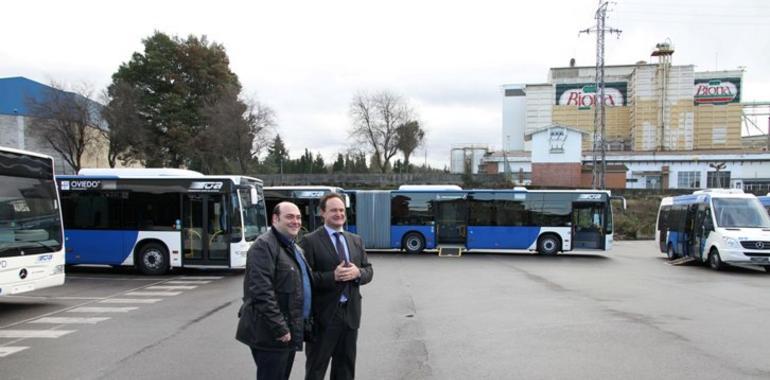 Cinco nuevos autobuses para el transporte urbano ovetense