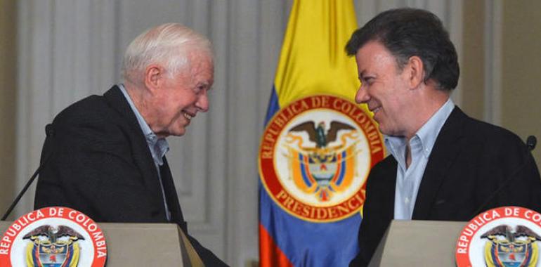 Santos agradece el respaldo del expresidente Carter al proceso de paz  iniciado con las Farc