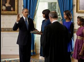 Obama juró en la Casa Blanca como presidente en su segundo mandato