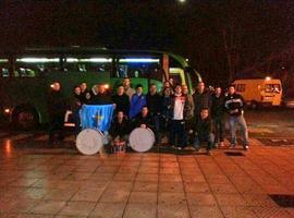 Los aficionados del Oviedo Baloncesto, rumbo a Guadalajara