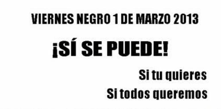 La Marea Negra de trabajadores públicos de Asturias discurrirá de nuevo el viernes por Oviedo