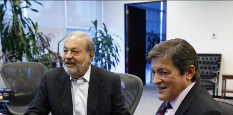 Reunión del presidente del Principado con Carlos Slim