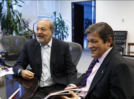 Reunión del presidente del Principado con Carlos Slim