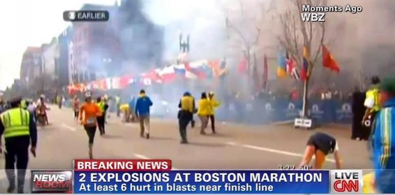 Al menos dos muertos y un centenar de heridos en la maratón de Boston a causa de dos explosiones