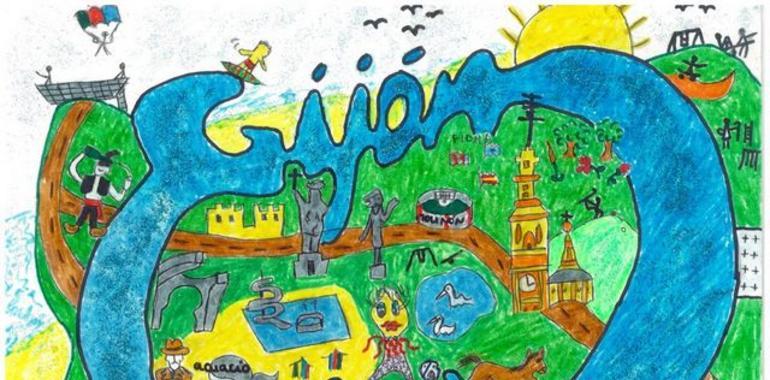 Entregados los premios del concurso infantil de dibujo auspiciado por Gijón Turismo