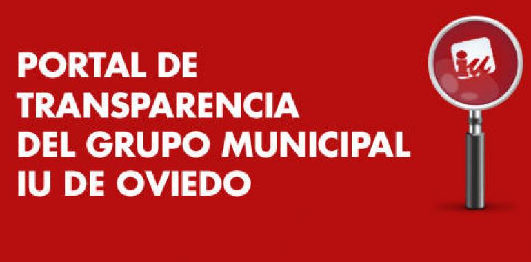 El Grupo municipal de IU Oviedo publica todos sus datos económicos en la web