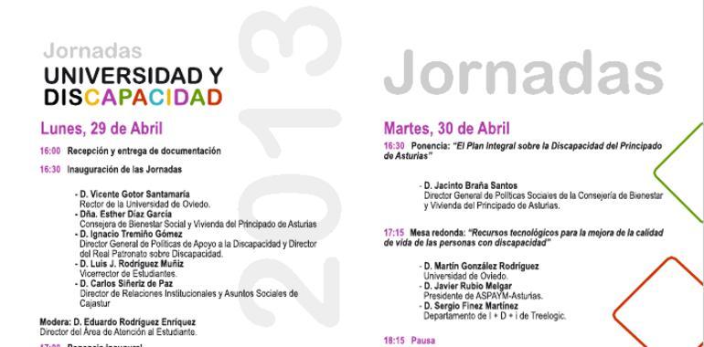 Inauguración de las Jornadas Universidad y Discapacidad 