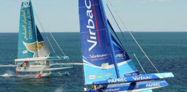 Gran exhibición de velocidad de los trimaranes de la Route des Princes en Valencia