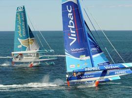 Gran exhibición de velocidad de los trimaranes de la Route des Princes en Valencia