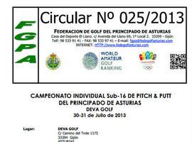 Campeonato Individual Sub-16 de Pitch & Putt en el Club Deva Golf